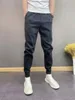 Calças masculinas preto listra jogger sweatpants homens ao ar livre casual magro harem streetwear alta qualidade designer calças y2k carga