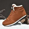 Buty zimowe mężczyźni swobodny ciepłe buty do kostki dla trampek mężczyzny Plush Furwear Furewear Wygodna platforma śniegu 231204