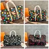 Yayoi Kusama 2023ss Dots Duffel Bag Designer X YK KEEPALL 45 Sac à main 3D Peint à pois imprimé Luxurys Bandoulière Grande capacité206F