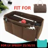 Tas Voor Speedy 25 30 35 Gevoerd Boston Vilten Doek Insert Bag Organizer Make Handtas Multi-layer Cosmetische Zakken case Cases287Z