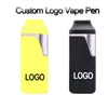 Penna Vape personalizzata 1 ml 2 ml Pod Sigarette elettroniche usa e getta Olio denso Penne vaporizzatore vuote Batteria ricaricabile 280 mAh Display logo personalizzato Scatole per imballaggio Borse in Mylar