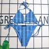 Femmes licou Bikini String maillot de bain Sexy soutien-gorge Push Up mode sous-vêtements imprimés maillot de bain costume femmes plage maillot de bain