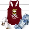 Czołgi damskie Seeyoushy Funny Women Tank Tops I ROBO WSZYSTKO Słonefrower Skull Top harajuku kamizelka mody camiseta tirantes mjer