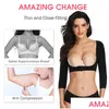 Waist Tummy Shaper Upper Arm Post Slimmer Compression Sleeves Posture Corrector Tops Shapewear For Women Slimming Vest 220929 Drop Del Dhumo