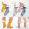 Chaussettes pour enfants Chaussettes pour enfants Filles en bas âge Big Bow Knee High Long Soft Cotton Lace Baby Kniekousen Meisje Vente en gros de vêtements pour enfants Articles pour bébés