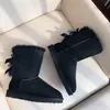 مصمم النعال Fluffy Australia Platform Tasman Slippers UG Scuffs Wool Shoes Sheepskin Fur Leather Real Classic Classic Women Boots S