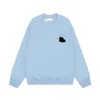 AMIS Designer z kapturem Najwyższa jakość Macaron Love Color Hafted Sweetheart Early Autumn Men's and Dame's Casual Lose Peach Pullover Top