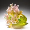 ブリリアントクリスタルユリの装飾飾りglazelyly花の花瓶のアレンジメントプレミアムホームリビングルームの置物飾り