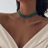 Chaînes Stonefans Collier géométrique rouge pour femmes Y2K en gros complet élégant collier de mariage couples 2024 bijoux de mode cadeaux de cou