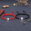 Charm Bracelets 2023 Fashion Women Bracelet Red Rope Woven Lucky Clover Wristband Handmade Ethnic Tibetan Buddha For Gift