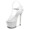 Сандалии для модельного показа, женские сандалии на высоком каблуке на платформе, женские прозрачные сексуальные туфли для танцев на шесте для девочек, вечерние клубные туфли X0015 231204