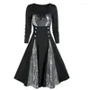 Casual Jurken Steampunk Gothic Jurk Voor Vrouwen Vintage Middeleeuwse Cosplay Halloween Maxi Kant Victoriaanse Rokken Kostuums Kleding