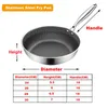 Pans Frying 304 Stainless Steel Skillet Wok Pan Induction Cooker