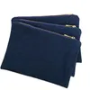 Trousse de maquillage en denim épais de 14 oz avec fermeture éclair en métal doré et doublure rouge véritable, sac à cosmétiques en denim vierge marine expédié par DHL directement depuis f280T