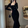 Urban Sexy Dresses Vintage Bodycon Velvet Mermaid Party Women Elegant Lace Patchwork Evening Prom Vestidos Female Autumn Winter Clothes 231202