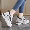 Height Increasing Shoes Rimocy Hidden Heels Sneakers for Women Breathable Mesh Platform Sports Shoes Woman Mix Color Height Increasing Casual Shoes 231204
