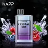 Happ Disposable Ecig Vape 6000Puffs Crystal Elf Puff Bar 6K Electronic Cigarette 2% 5% Optional Strength Vape Juice 10 Flavors