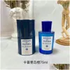 Fragrance Womens Blue Mediterranean Villus Rhodotora California Laurel per EDT 75 ml för män använder sprayman för att skapa varaktiga drop deli dhijc