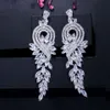 Moda longa borla zircônia balançar brinco designer para mulher festa 18k ouro prata vermelho azul branco diamante brincos América do Sul273W