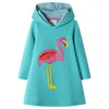 Robes de fille Saut mètres Animaux Filles Sweats à capuche Flamingo Manches longues Vêtements de bébé Coton Princesse Enfants Sweat à capuche pour fille 231204