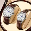 Montre de créateur montres mécaniques suisses hommes d'affaires suisses mode couple étanche nuit lueur succès quartz pour hommes