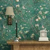 American Pastoral Flower and Bird Wallpaper Vintage Bpple Tree Muralpapers rotolare carta da parete gialla verde cartapesta peint292c