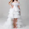 Robes de fille robe de fleur princesse balle saint ange blanc Tulle dentelle queue en couches première Communion enfants Surprise cadeau d'anniversaire