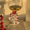 マグカップクリスマスカラフルなガラスゴブレット高ホウケイ酸カクテル抵抗性木装飾韓国スタイルの飲み物ギフト231204