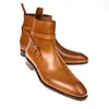 Bottes hommes cheville marron noir rouge classique affaires décontracté mode fête sauvage personnalité boucle chaussures livraison gratuite 231204