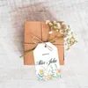 Party Supplies Hand Ritn Floral Custom Wedding Hexagon Taggar Personlig brud tack Duschdekoration