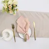 Serviette de table Ensemble de 12 serviettes en tissu 30x45cm Tissu en coton durable Réutilisable Couleur uniforme pour la cuisine Salle à manger Pâques Mariage 231202