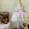 Girl s Dresses Girls Lolita Dress Kids 2023 Summer Lace Purple Pink Green Birthday Party Cute Princess Doll Teen For 231204