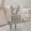 Другие модные аксессуары Ожерелье с именем по индивидуальному заказу и кубическим цирконом в форме сердца с буквами и кубинской цепочкой для женщин 231204