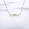 Новое персонализированное ожерелье с цирконом в виде буквы «мама», подвеска для женщин, кристаллическое колье-цепочка, ювелирные изделия на день матери, день рождения Gif340n