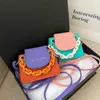 Summer Color Contrast Mini Bag 2020 New Fashion Net Red Foreign Style One Shoulder Trend Messenger Bag Chain Small Square Bag2866