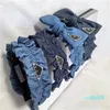 Vintage Designer Brand Classic Plated Denim Triangle for Girl