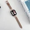 Designer Leather Watch Band Smart Straps For Apple Watch Band Ultra 38mm 42mm 44mm 45mm IWatch Band Series 8 9 4 5 6 7 Fashion Men Women Watchband