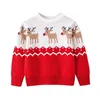 Conjuntos Ropa para niños Otoño e invierno Niños y niñas Suéter de Navidad Suéter tejido de alce de dibujos animados 231202