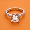 AINUOSHI 3-каратное обручальное кольцо круглой огранки для женщин, белое золото с покрытием из стерлингового серебра 925 пробы, юбилейное кольцо, обручальное кольцо Y20010636272O