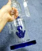 Bong en verre super coloré 20 pouces de hauteur narguilé épais et capiteux conduite d'eau en ligne perc dab plate-forme pétrolière bongs lourds gros tuyaux de bécher rose de cire 12 LL