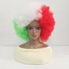 8 kleuren gemengde kleur pruik Damespruik Headcover Pluizige kleine rol Explosieve hoofd Afro-pruik