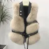 Manteau de fourrure pour femmes, mode automne hiver, gilet pour femmes, épissure courte, débardeur pour jeunes, vêtements