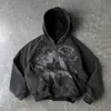 Herren-Kapuzenpullover, Sweatshirts, britisches dunkles Gothic-Schloss-bedrucktes Cardigan-Kapuzenpullover für Männer und Frauen, Harajuku-Retro-Oversized-Paar-Tops mit Fledermausärmeln 231202