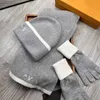 Moda malha gorro cachecol luva de lã feminino casal terno de inverno unisex designer chapéus cachecóis luvas quentes echarpes