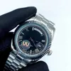 Roiex Watches DayDate Montre-bracelet 2023 Montre mécanique automatique pour homme entièrement en acier inoxydable argenté Numéro de Rome Face grande date Verre saphir super lumineux W HB7V