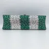 Avondtassen Dames Groen/Blauw/Roze Kleur Kristallen Clutch Portemonnee Avondtassen Dames Feest Diner Diamant Portemonnees en Handtassen Keten Schoudertas 231204