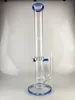 Tubi per fumatori bong accenti singoli perc ricoperti con giunto blu cobalto da 18 mm 18 pollici 44 mm di larghezza benvenuto per effettuare l'ordine