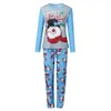 Abiti abbinati in famiglia Christmas Dad Mom Figlia Sonno Sleep abbigliamento 2023 Tops Pants Snowman Pajamas Set 231204