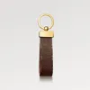 M65221 Dragonne Nyckelhållare Wallet Designer Canvas Keychain Car Key Chain Ring Bag Charm Pochette Accessoires ID Namn Tag Stamp336Q