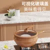 Multi-Functional Household Pottery Clay Non-Stick Finish Low Pressure Pot Stainless Steel Flat Frying Pan Gas Stove Induction Cooker Universal